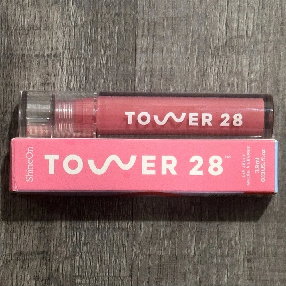 New Tower 28 Shine On Lip Oil Jelly Lip Gloss in Pistachio